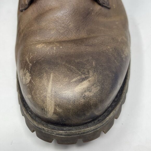 BOGS Johnny 5 Eye Ankle Boots Mens 8.5 Brown Leather Waterproof Slip Resistant - Picture 8 of 16